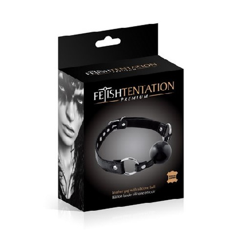 Leather silicon ball black