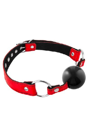 Leather silicon ball red
