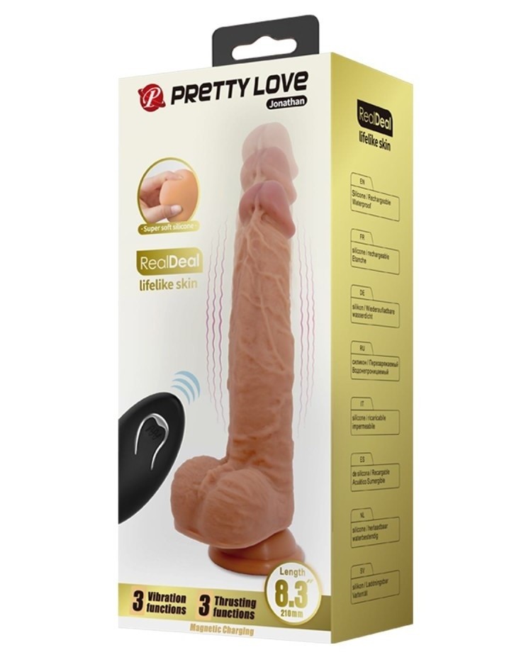 Pokretljivi vibrator na daljinski | Jonathan 21 cm