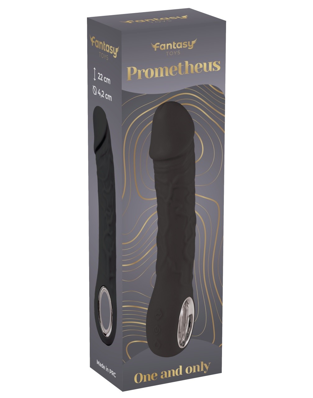 Silikonski Vibrator sa grejanjem | Prometheus Black