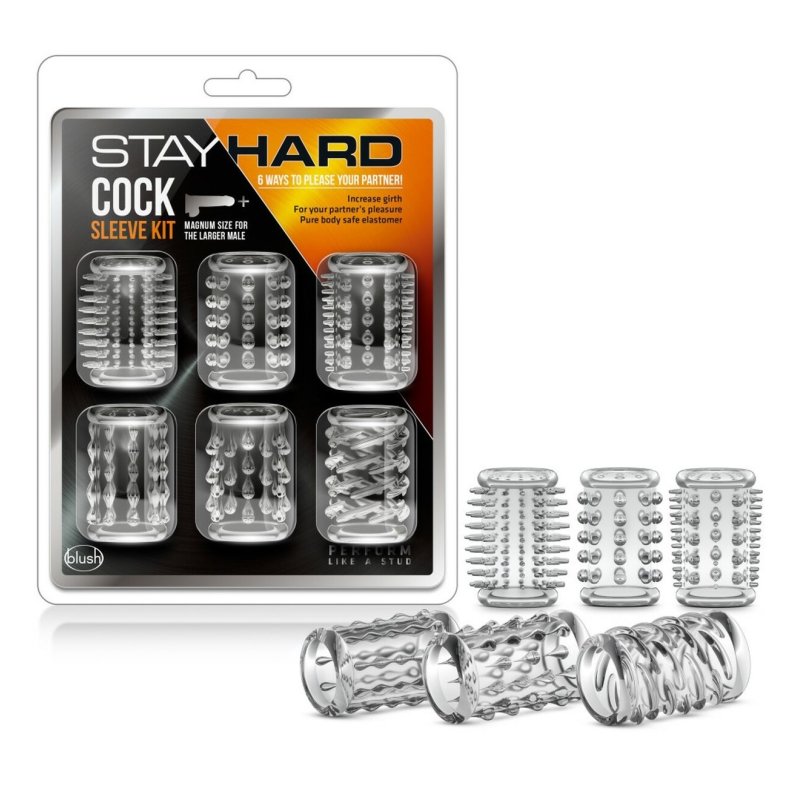 Set 6 navlaka za penis | Stay Hard Kit Clear