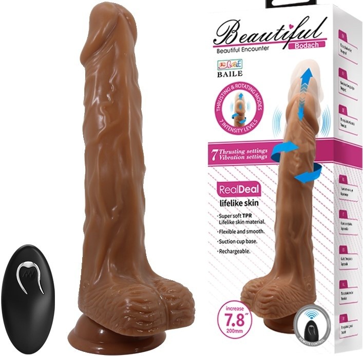 Pokretljiv i punjiv Vibro Dildo na daljinski | Bodach Rechargeable
