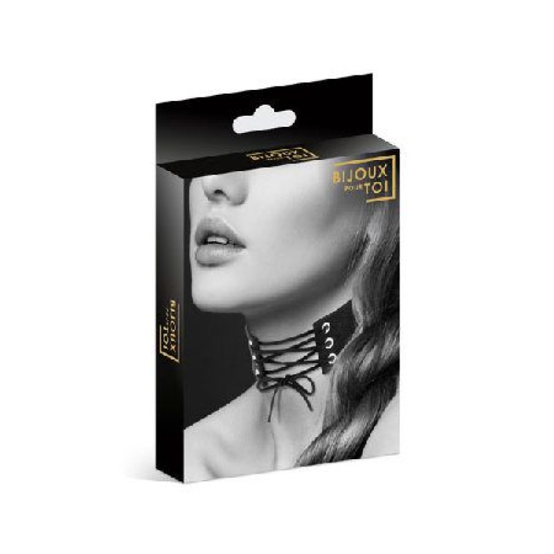Fetish ogrlica lacet black