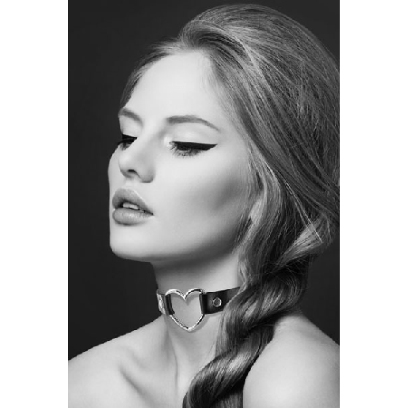 Fetish ogrlica srce black