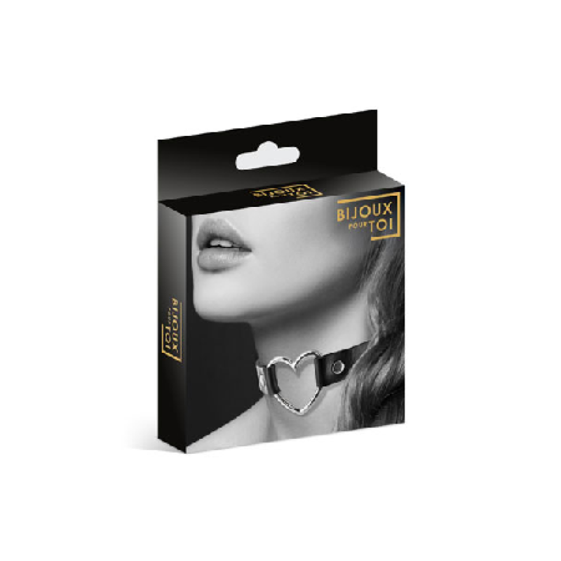 Fetish ogrlica srce black