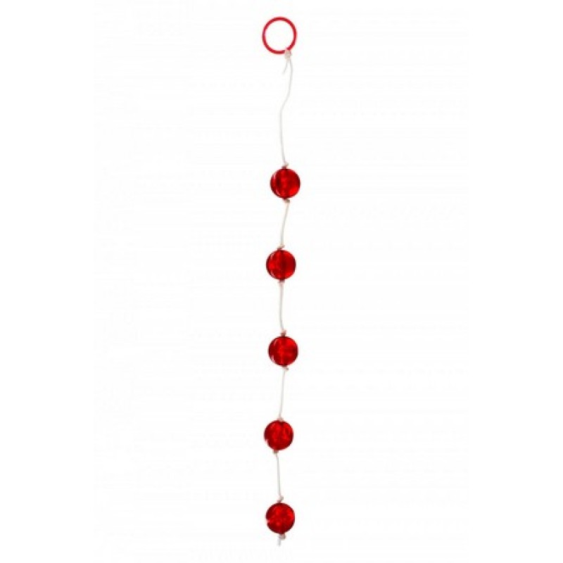 Anal Beads prozirno crvene analne kuglice