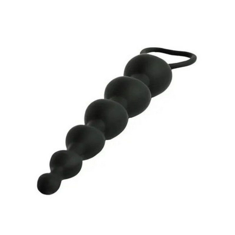 Fantasy Anal Beads Challenge Analna perla sa srcima (crna)