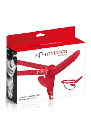 Fetish Tentation Strap-On sa duplim dildom (crveni)