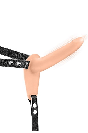Fetish Tentation Strap-On sa vibrirajućim dildom (boja kože)