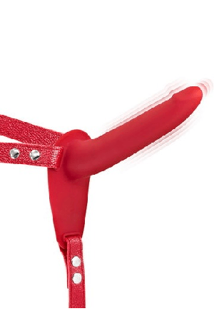 Fetish Tentation Strap-On sa vibrirajućim dildom (crveni)