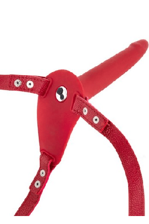 Fetish Tentation Strap-On sa vibrirajućim dildom (crveni)