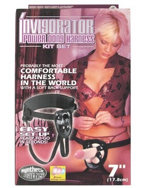 Invigorator Power 7 inch Dong Vibrating Dildo Harness Strap-On