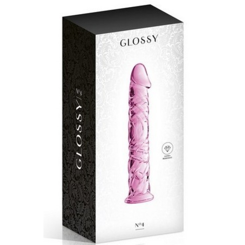 GLOSSY DILDO 4 PINK