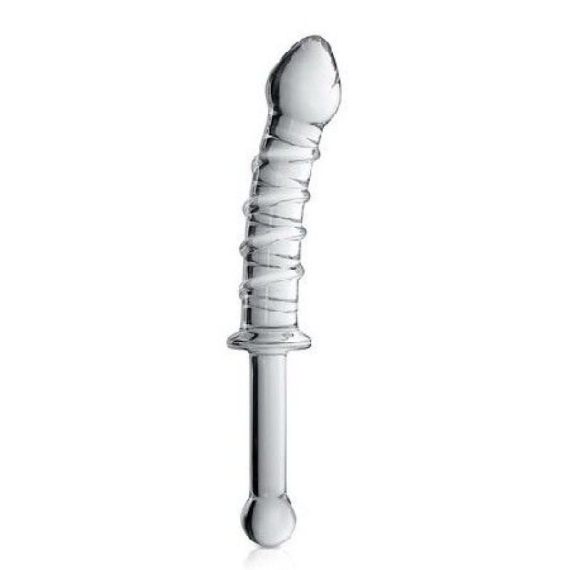 GLOSSY DILDO 16 CLEAR