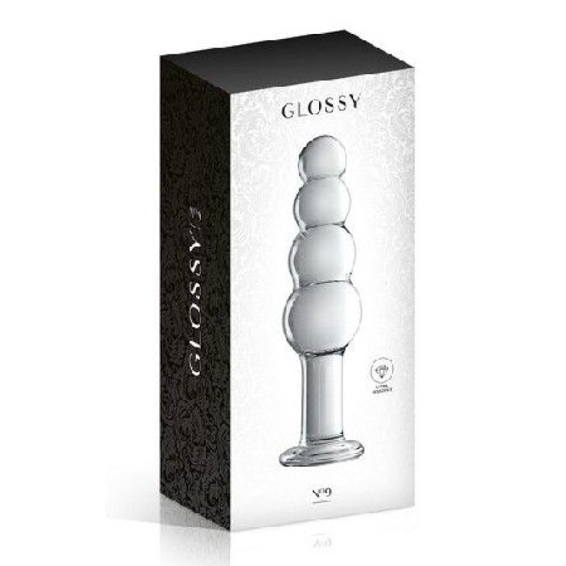 GLOSSY DILDO 9 CLEAR