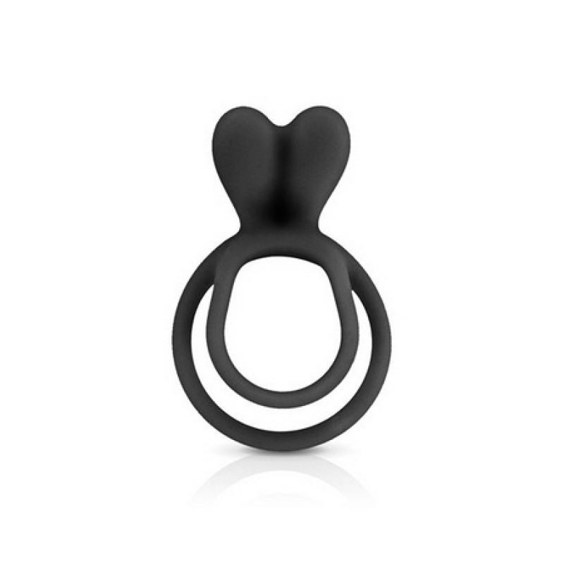 Double cock ring black
