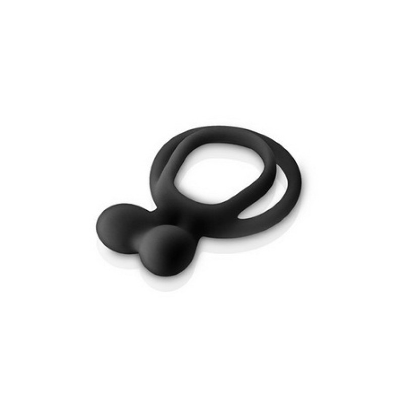 Double cock ring black