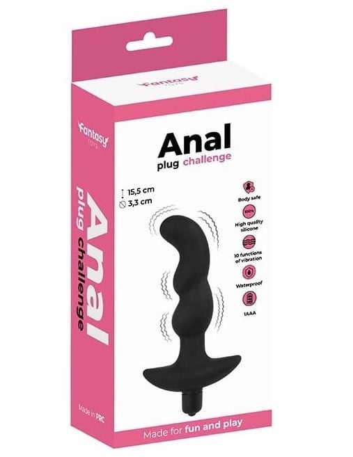 Zakrivljeni Analni Vibrator | Butt Plug Reljefni