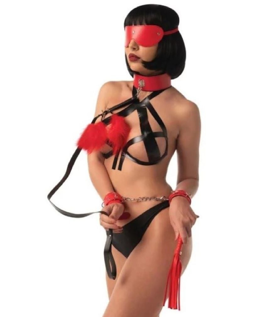 Crveni BDSM Set od 5 elemenata
