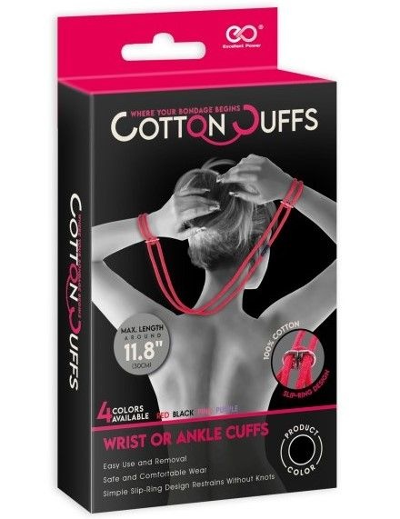 Veze za ruke od kanapa crne | Cotton Cuffs